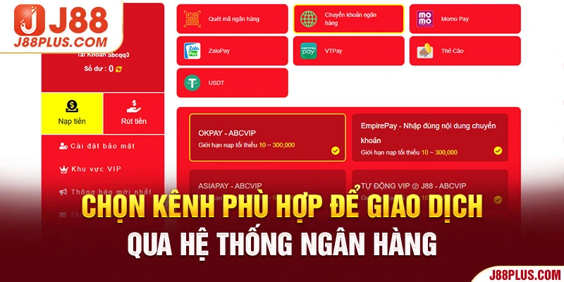 Chọn kênh phù hợp để giao dịch qua hệ thống ngân hàng 